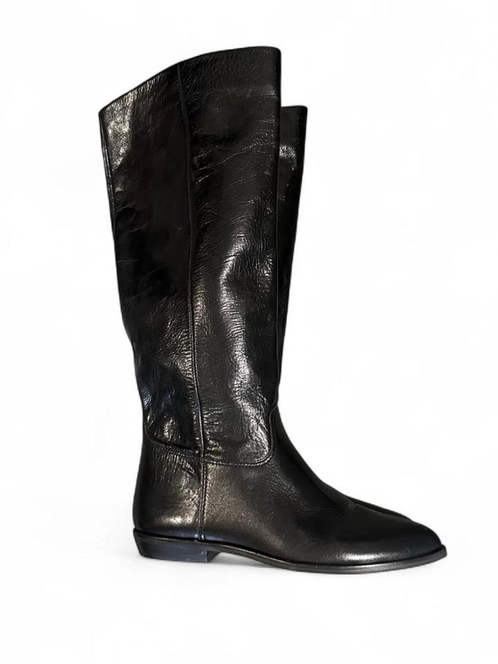 Classic Black Leather Knee-High Women’s Riding Boots Size 5.5 9 West